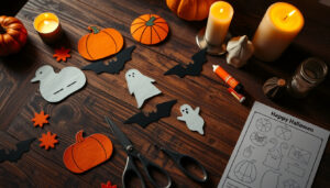 Halloween pyssel av papper – enkla idéer och gratis mallar